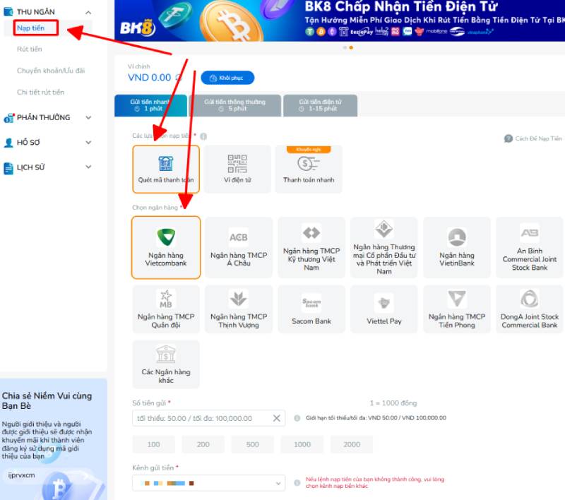 Đánh Giá Bk8 – Nhà Cái Uy Tín Hàng Đầu Châu Á 4 Tốc độ nạp và rút tiền luôn ổn định, đáng tin